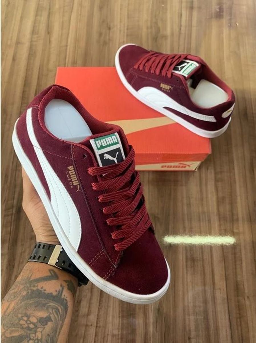 tenis puma feminino bordo