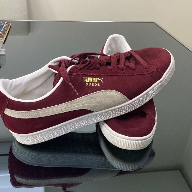 Tenis puma shop suede bordo