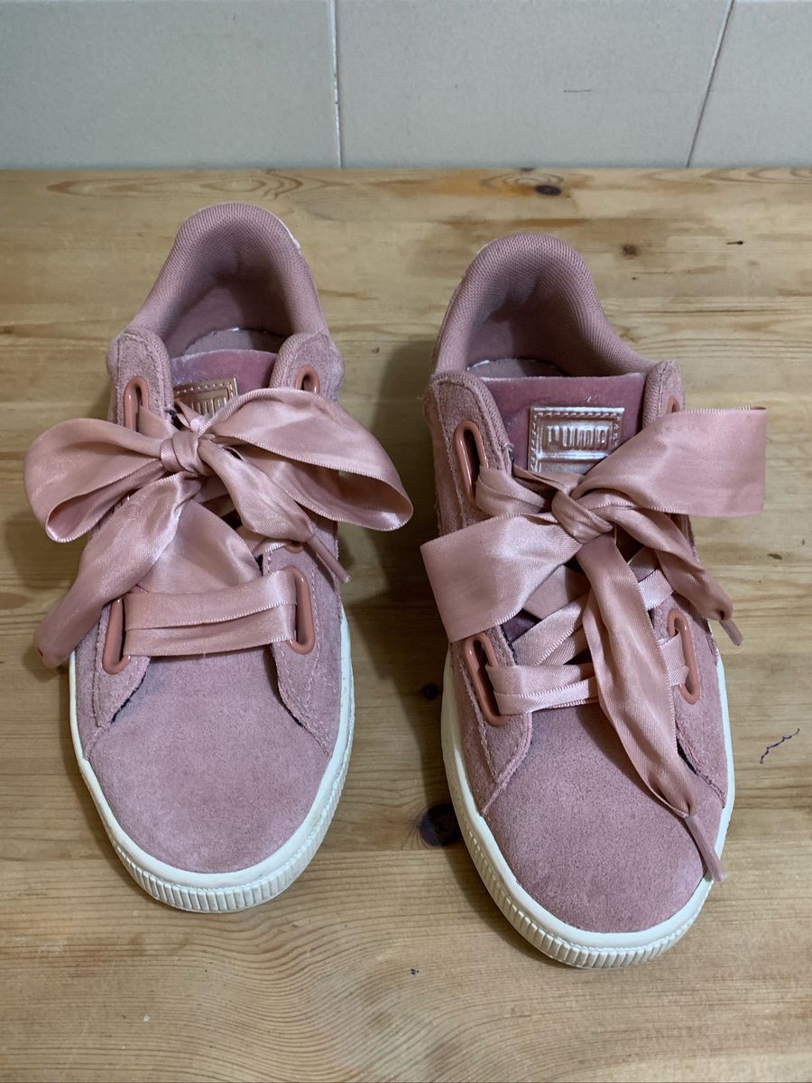 tenis puma rosa cetim