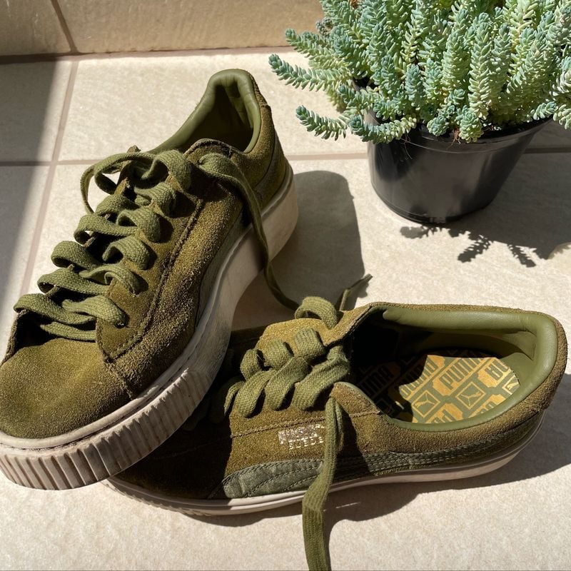 Tenis puma outlet suede verde