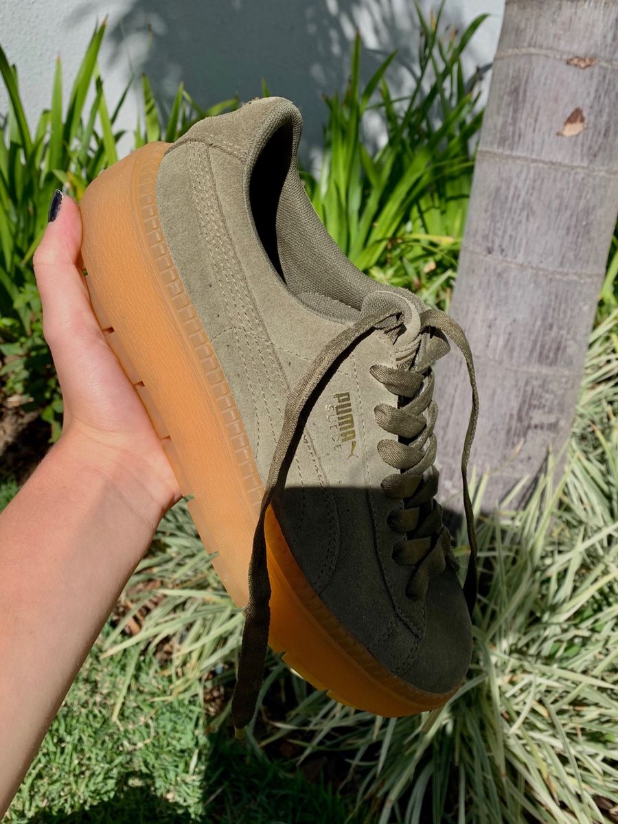 puma suede verde musgo