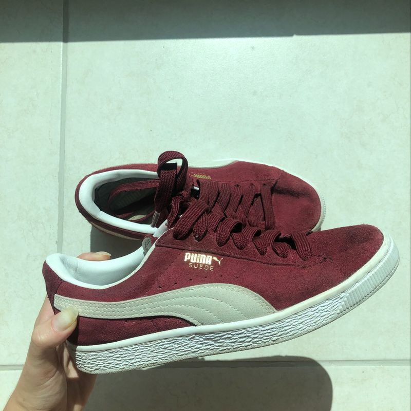 Tenis puma camurça vinho sales feminino