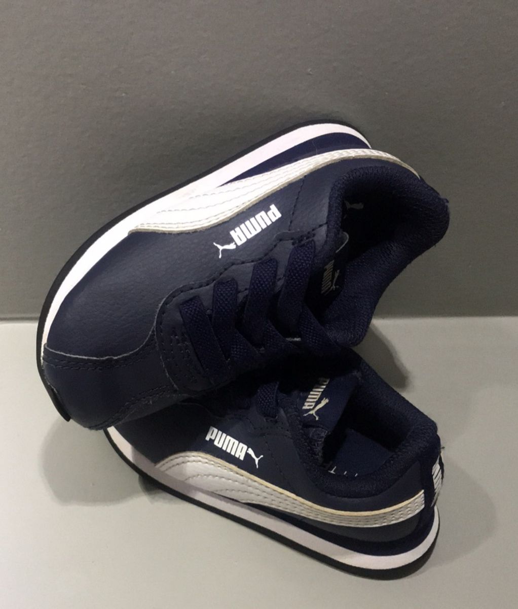 tenis puma infantil azul marinho