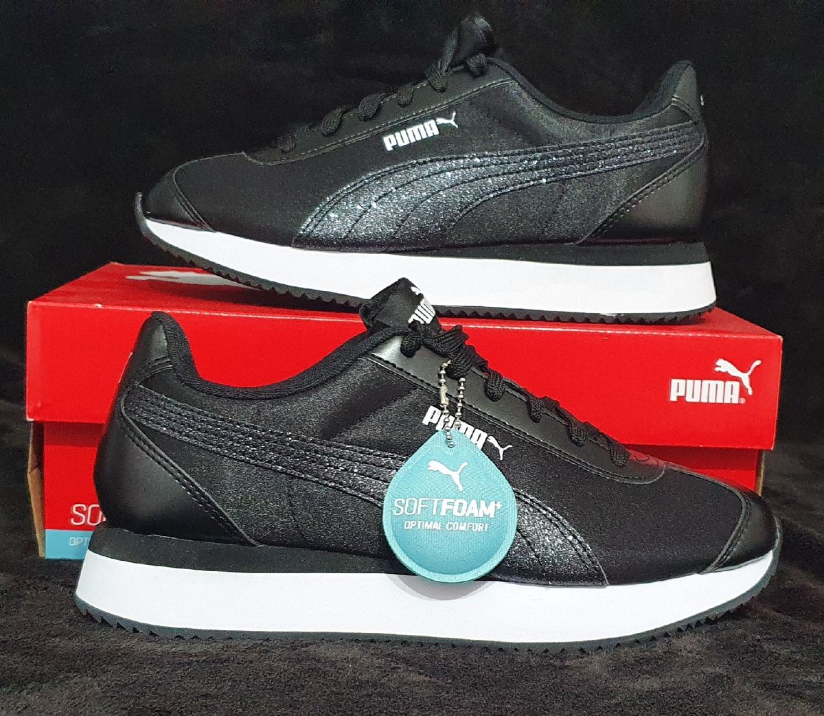 tenis puma glitter preto