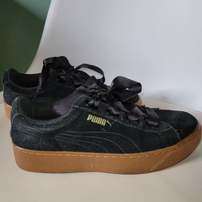 Puma Vikky TÃªnis Preto Feminino Puma Puma Vikky Platform Tenis