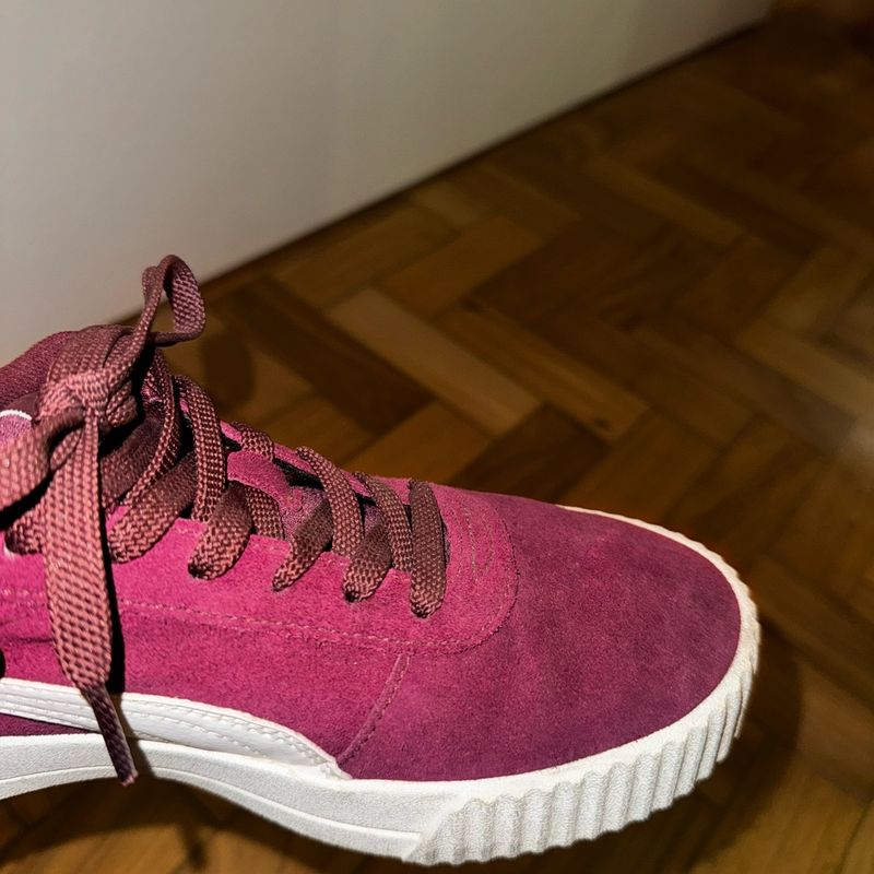 Tênis Puma Carina Tenis CamurÃ§a Vinho Feminino Tênis Puma Carina