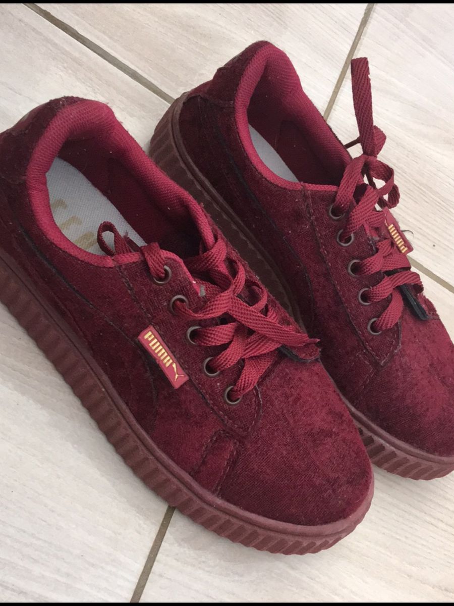tenis puma roxo veludo