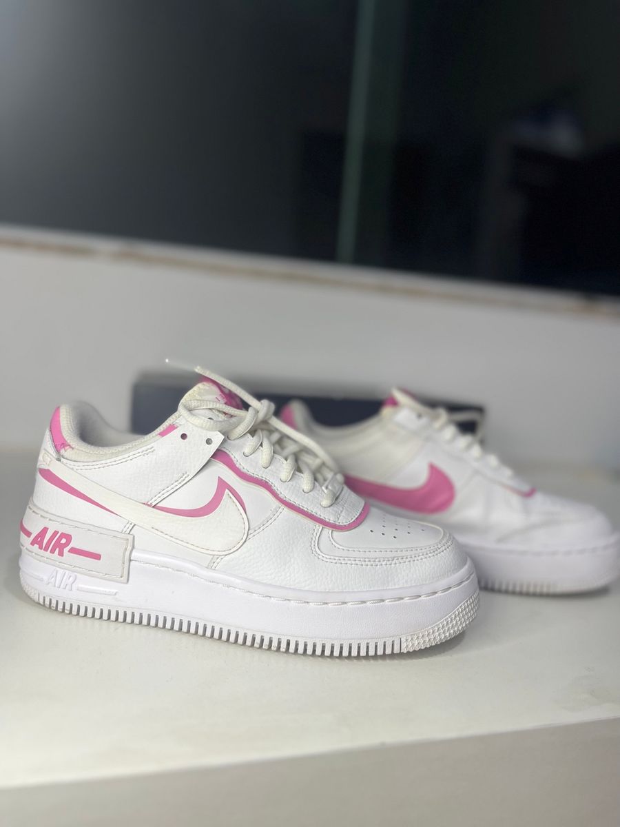 Tênis Raro Nike Air Force 1 Shadow White Magic Flamingo | Tênis ...