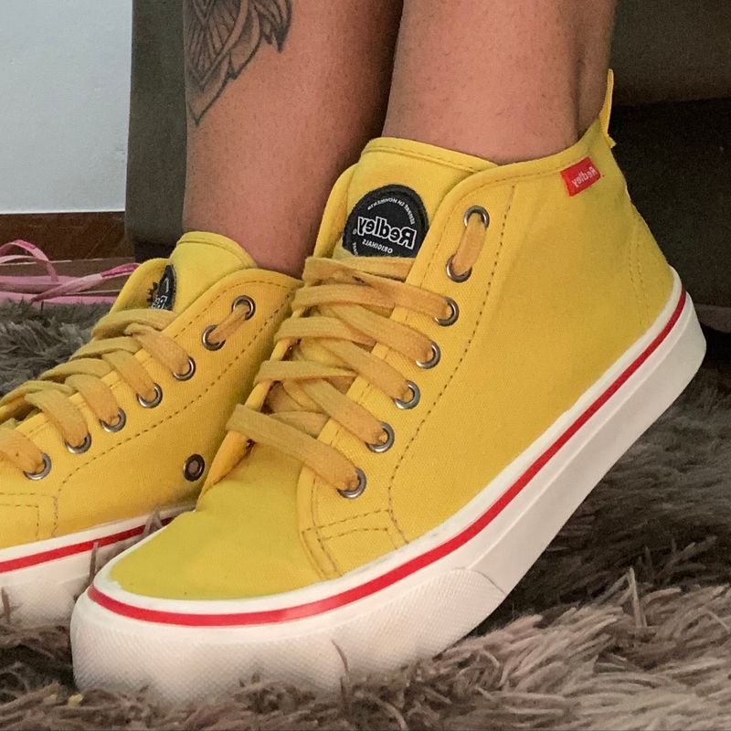 Tênis Redley Originals Cano Alto Mostarda Tênis Feminino Redley Usado  86072270 enjoei