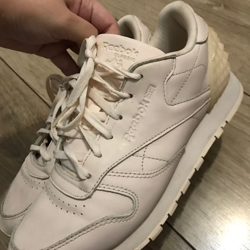 Reebok classic leather feminino hot sale branco