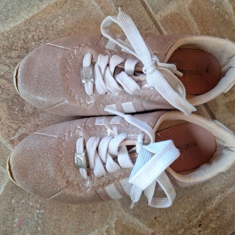 Tênis Rosa com Glitter Molekinha Molekinha Usado 111017373 enjoei