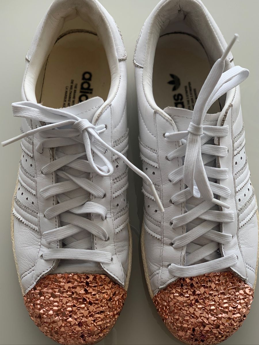 tenis adidas preto e rose gold