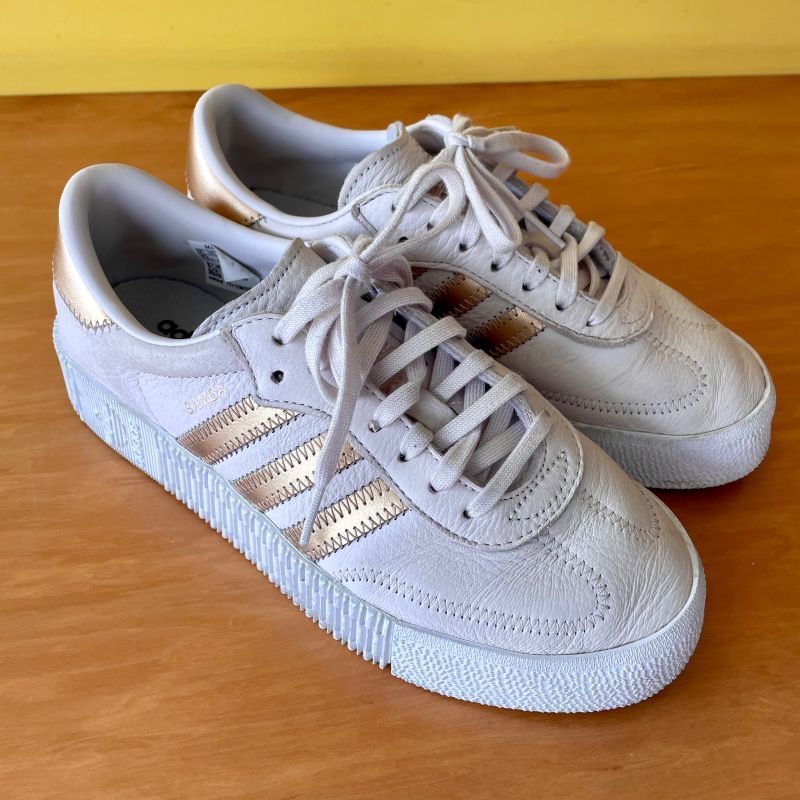 Adidas samba on sale rose argent