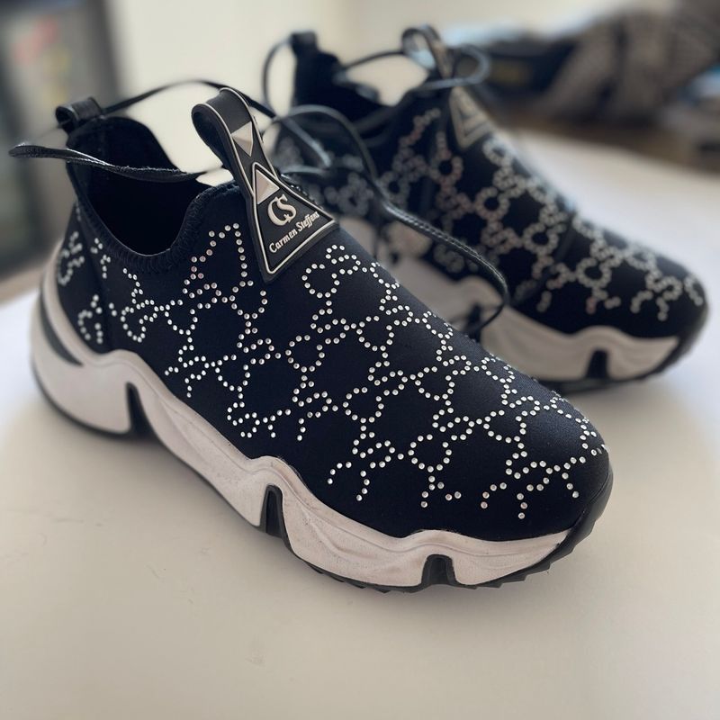 Sapatilhas Couro Sapatilha Da Carmen Steffens Facebook Tenis Preto