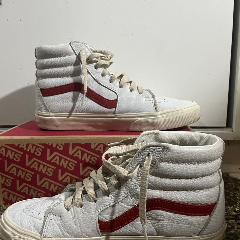 Tênis Sk8-Hi Vintage Leather Blanc de Blanc Multi | Vans Usado