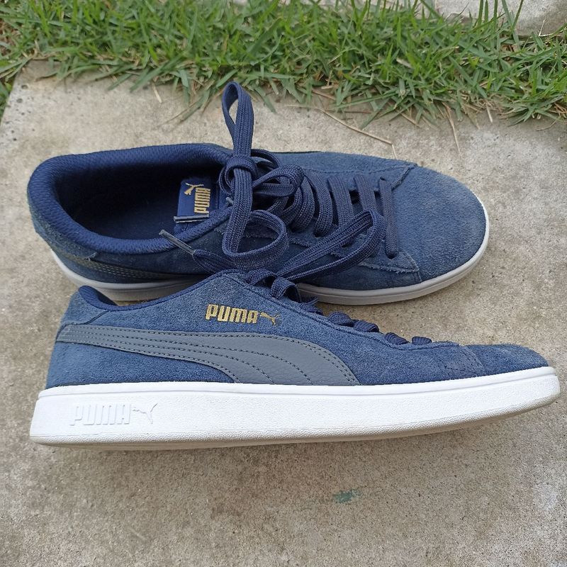 Tenis puma camurça azul cheap