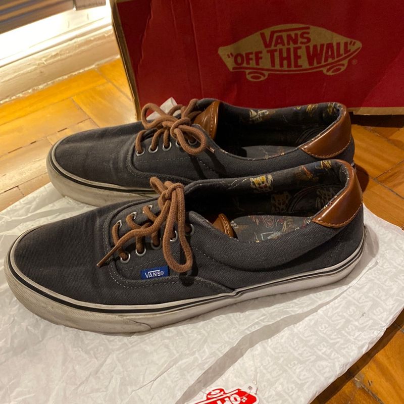 Vans azul best sale e marrom