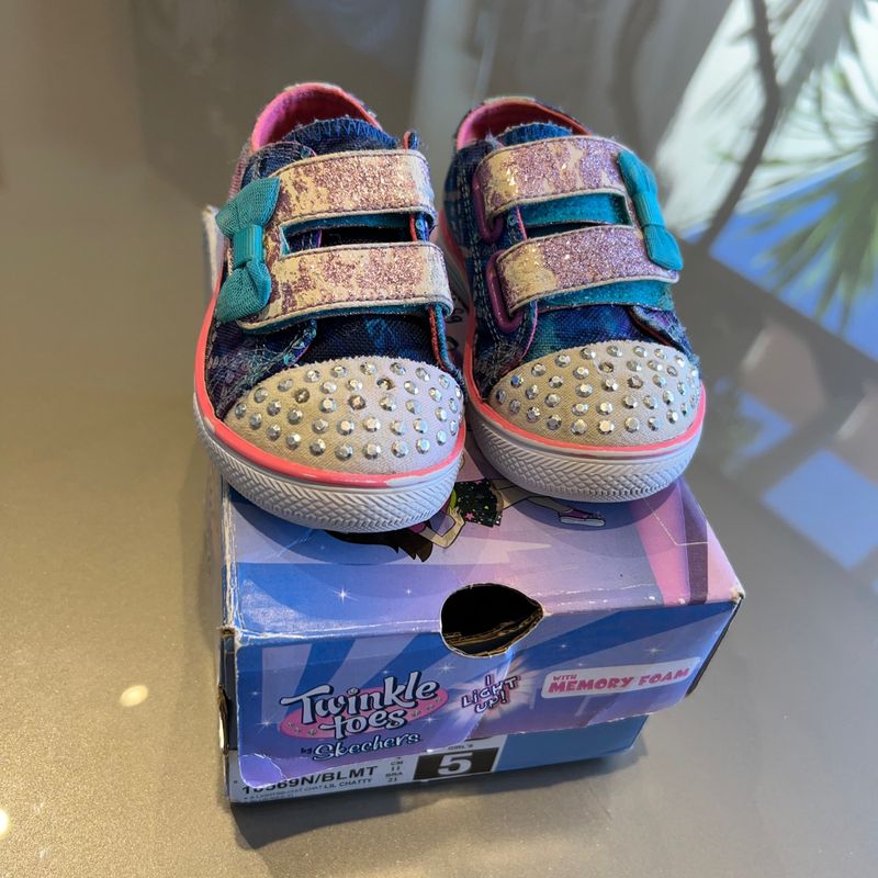 Tenis skechers infantil feminino com luzes sale