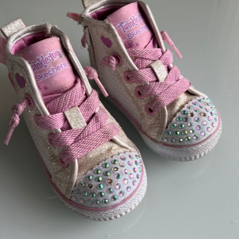 Tênis skechers twinkle toes shuffles infantil hot sale