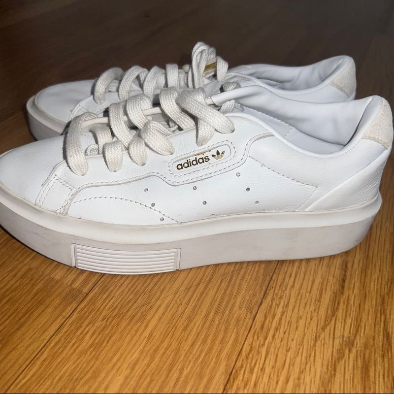 Adidas hot sale couro branco