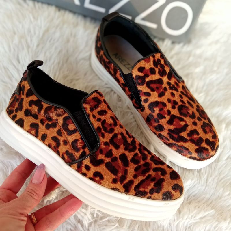 Tênis Slip On Animal Print Flatform Onça 35 Tênis Feminino Arezzo Usado  88056220 enjoei