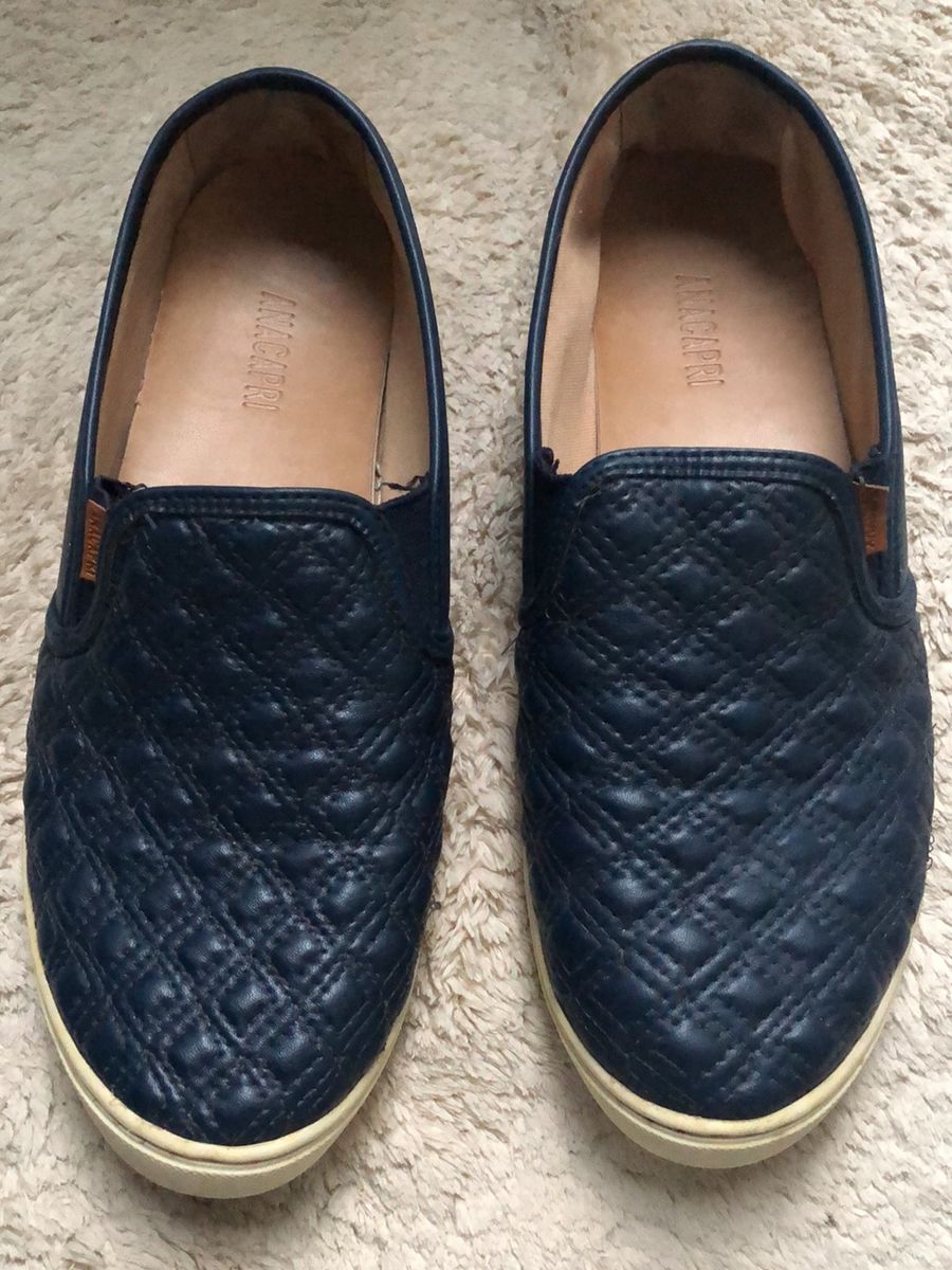 tenis slip on azul marinho