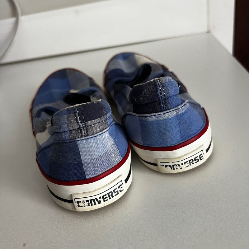 Tênis Slip On Converse Xadrez Azul Converse Usado 91243530 enjoei