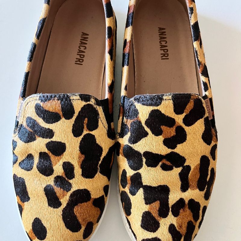 T nis Slip On de Oncinha T nis Feminino Anacapri Usado 94006531 enjoei
