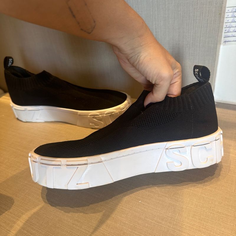 Tênis Slip On Mauli Knit Preto Tênis Feminino Schutz Usado 95114410  enjoei