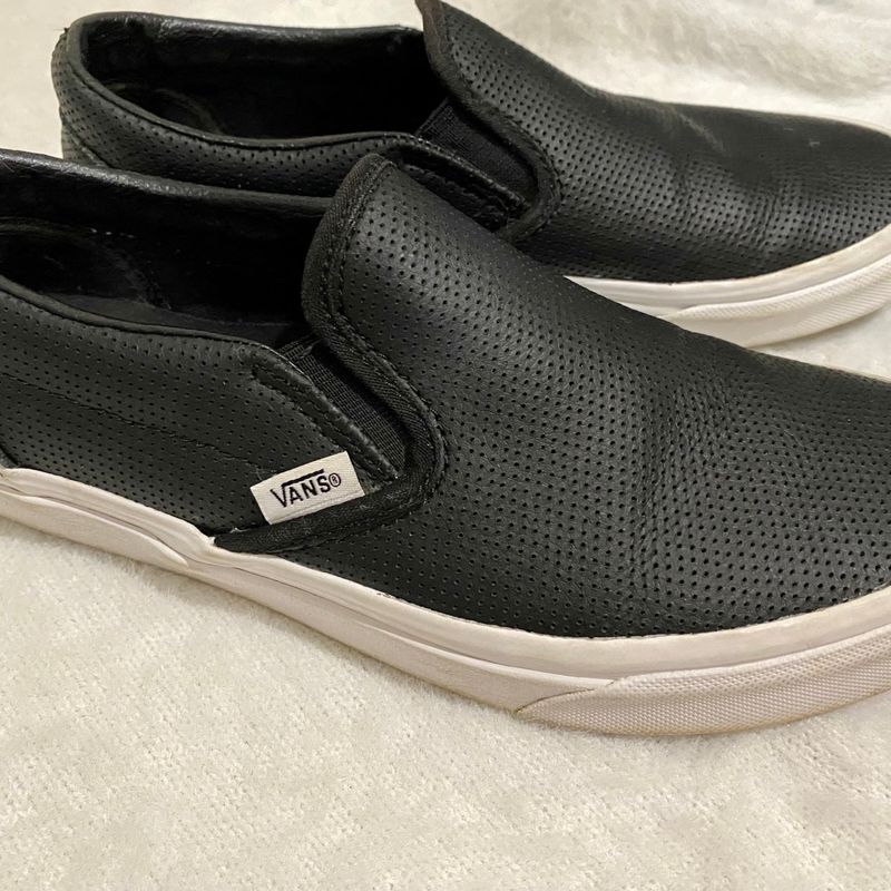 Vans Slip On Couro Preto Vans Masculino Slip On Vans Preto Vans