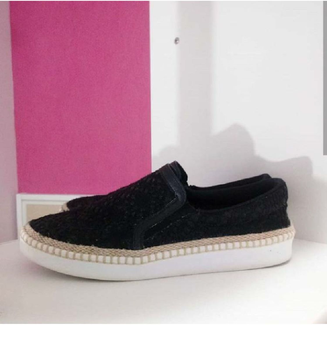 Tenis Slip On Preto Tenis Feminino Bebece Usado Enjoei