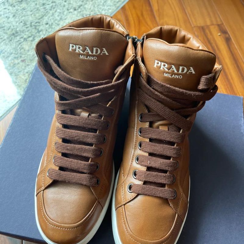 Tenis prada hot sale cano alto