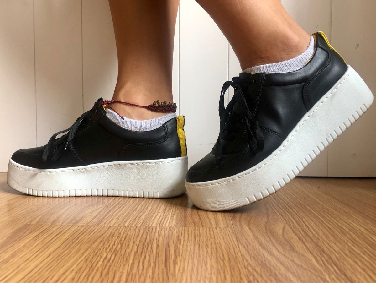 tênis santa lolla sola alta preto