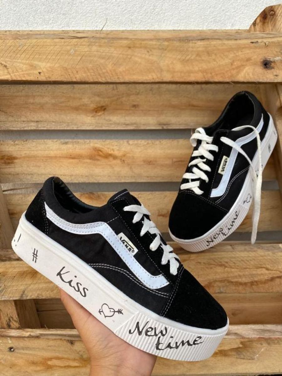 tenis vans feminino sola alta
