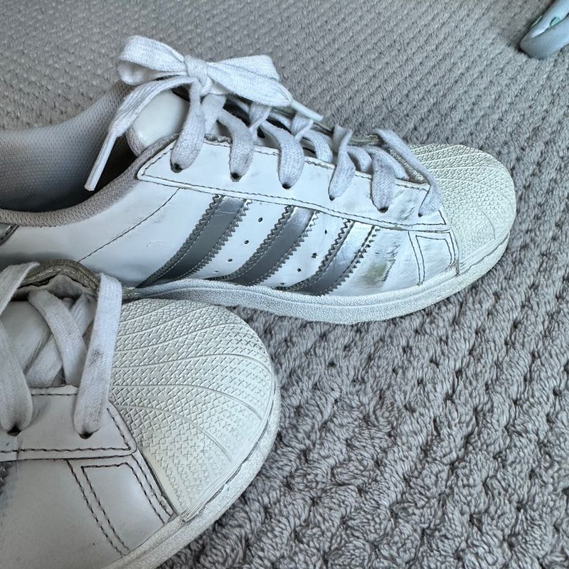 Tênis Adidas Superstar Feminino - Branco/Prata