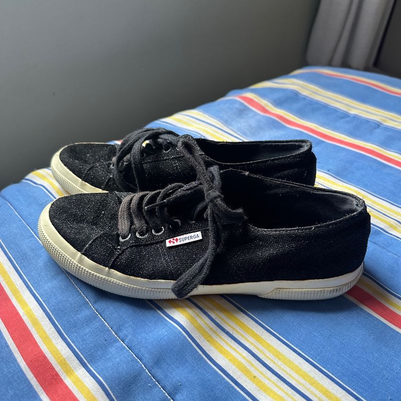 Tenis Superga Glitter- Preto Superga Usado 94489772 enjoei