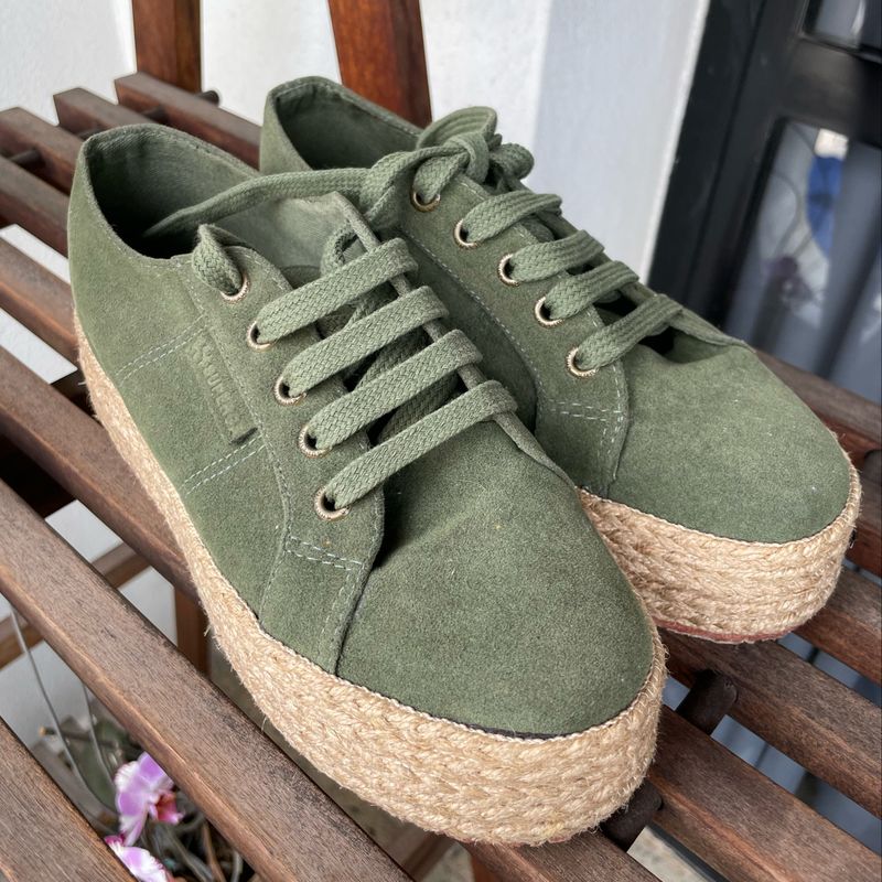 Superga verde militar hot sale