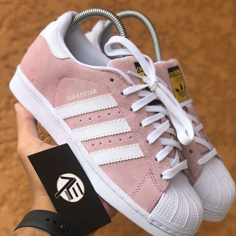 Tênis Adidas Super Star Camurça Rose Premium