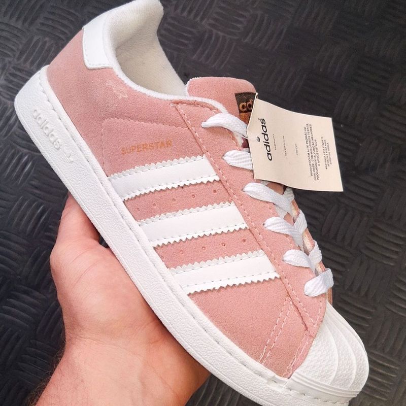 Tênis Adidas Super Star Camurça Rose Premium