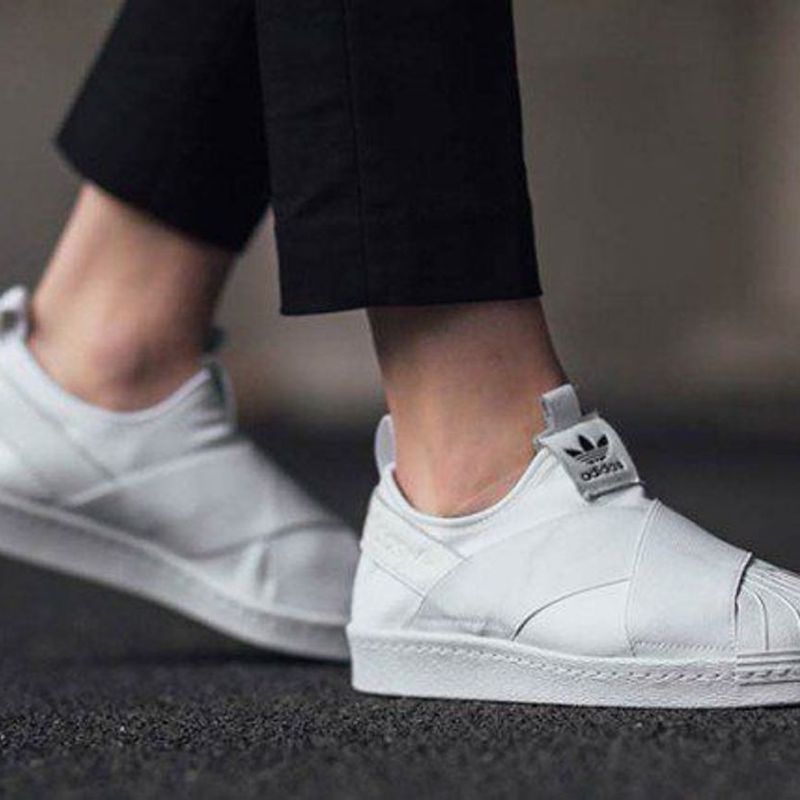 Tênis adidas slip hot sale on elástico branco