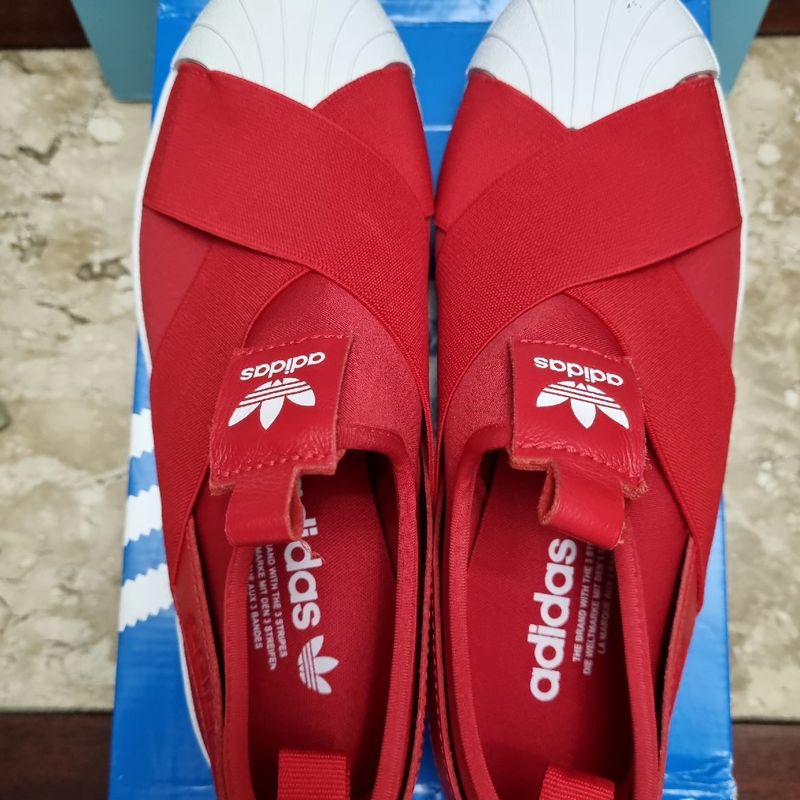 Tenis adidas superstar slip sales on vermelho