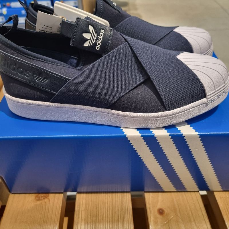 adidas gazelle silver green womens Tênis Adidas Superstar Slip On Feminino Azul Marinho/Branco – NewSkull main image 0