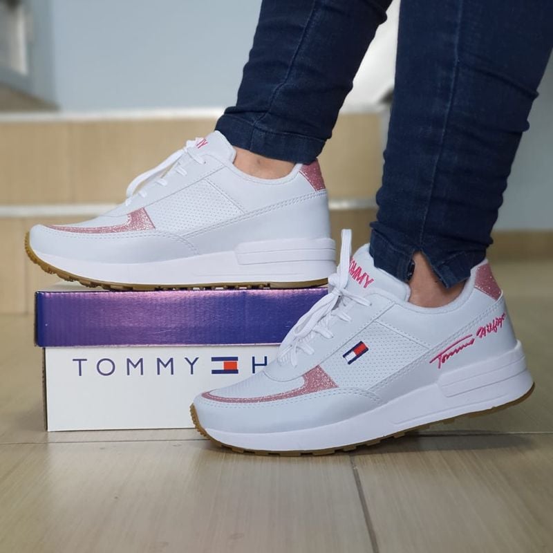 Tenis branco hot sale tommy feminino