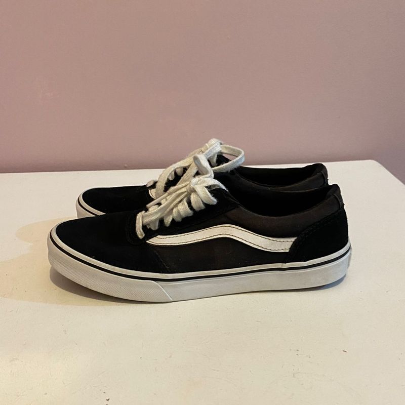 T nis Vans Cal ado Infantil para Meninas Vans Old Skool Preto