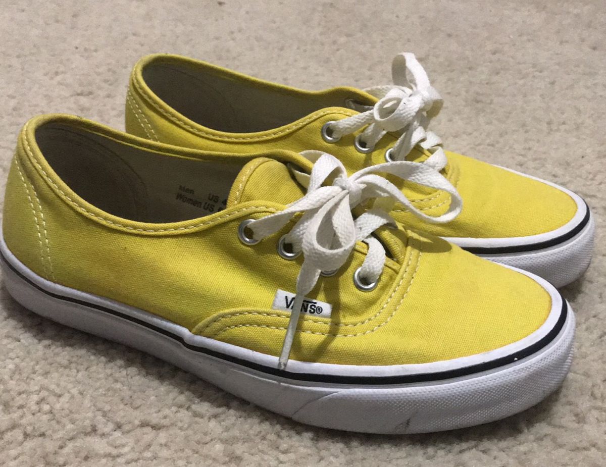 tenis vans authentic amarelo