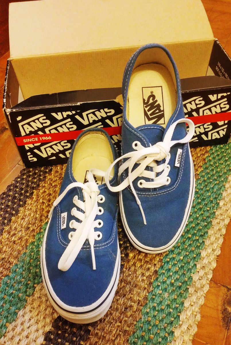 tenis vans authentic azul bebe