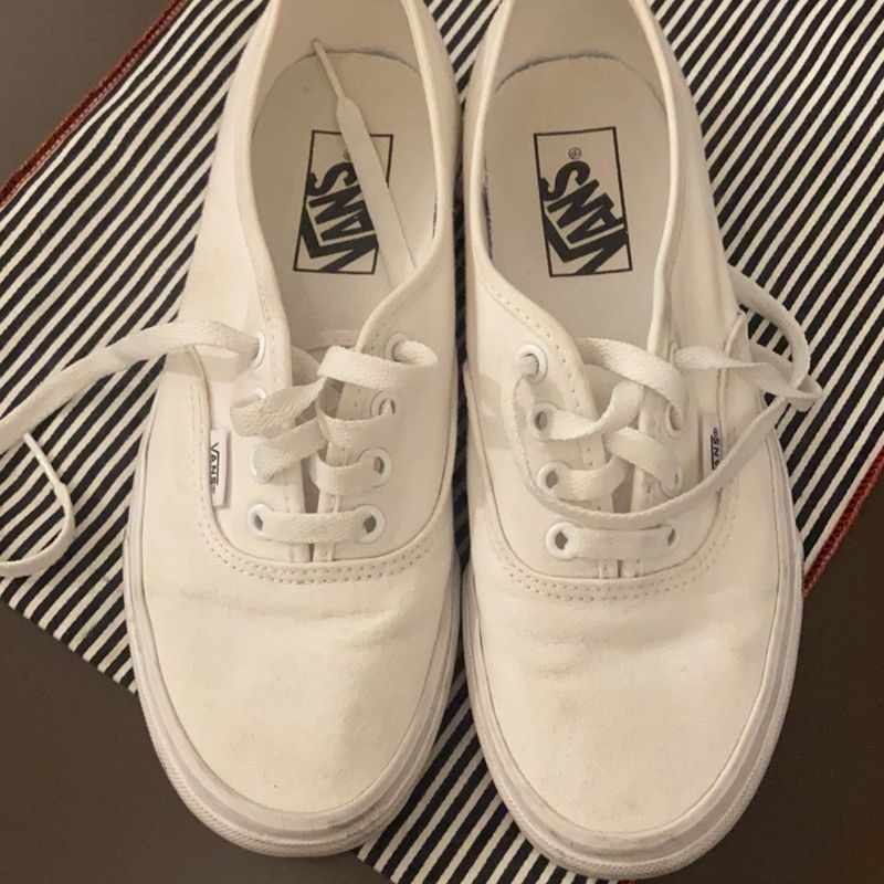 Tênis Vans Authentic Branco Tênis Feminino Vans Usado 110137772 enjoei