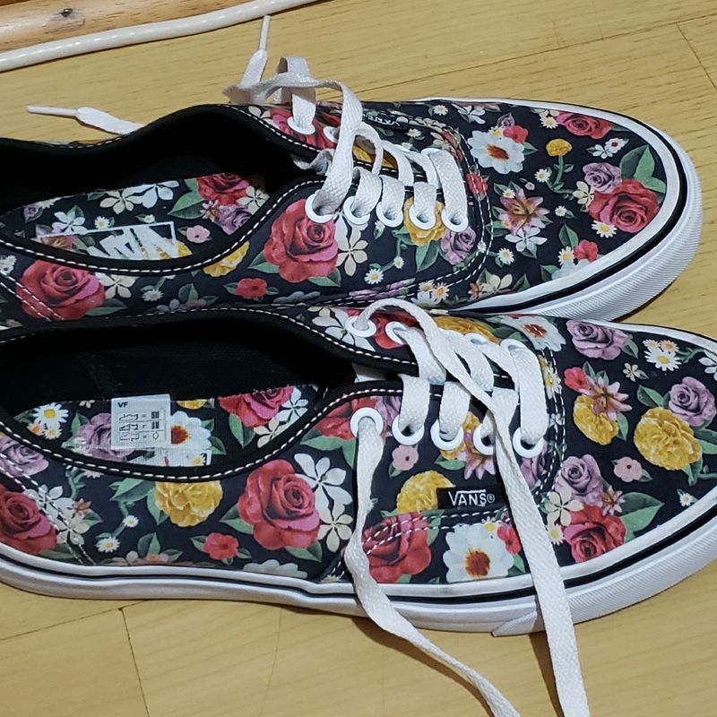 Tenis vans florido sales feminino mercado livre