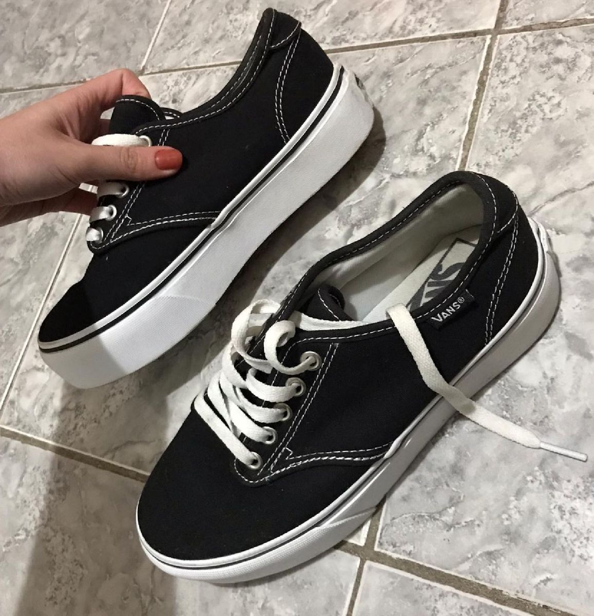 tênis vans feminino authentic platform preto