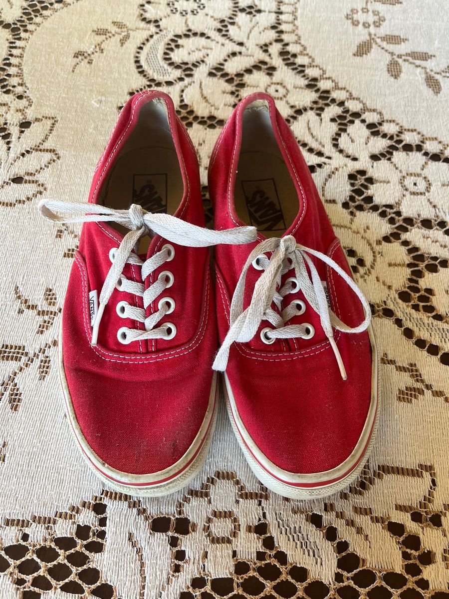 Vans Vermelho Camurça | Tênis Feminino Vans Usado 88742070 | enjoei